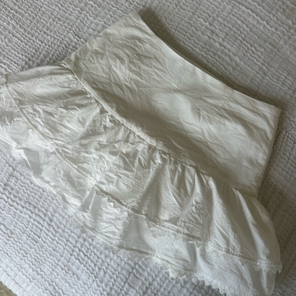 ZARA RUFFLE MINI SKIRT - Picture 3 of 5